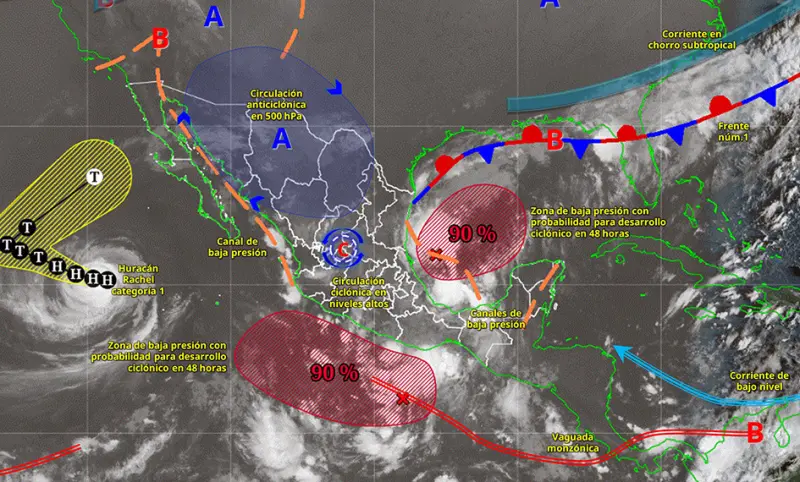 Lluvias y actividad eléctrica acechan a Quintana Roo este martes