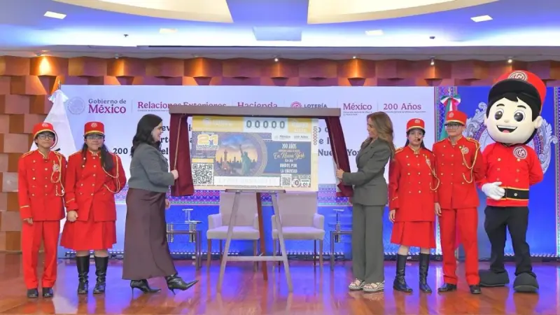 Dedican billete de Lotería al Bicentenario del Consulado de México en Nueva York, una de las representaciones más antiguas en el mundo
