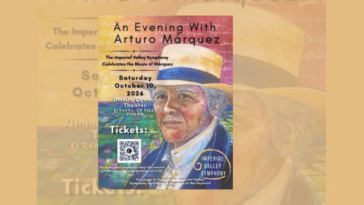 Compositor mexicano Arturo Márquez ofrecerá concierto con la Sinfónica del Valle Imperial