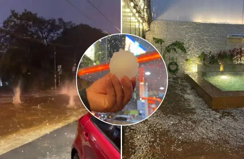 Fuerte granizada golpea Asunción y San Lorenzo en Paraguay, rompe parabrisas, daña viviendas y deja 58 líneas eléctricas fuera de servicio mientras continúan las alertas por tormentas