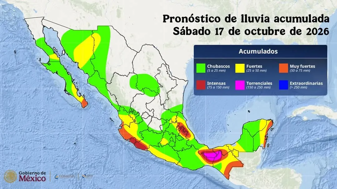 Registrará costa de Michoacán lluvias intensas por huracán Trudy