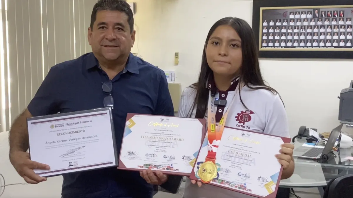 “Aún no decían mi nombre y ya estaba arriba con la bandera”: alumna tras ganar oro en Indonesia