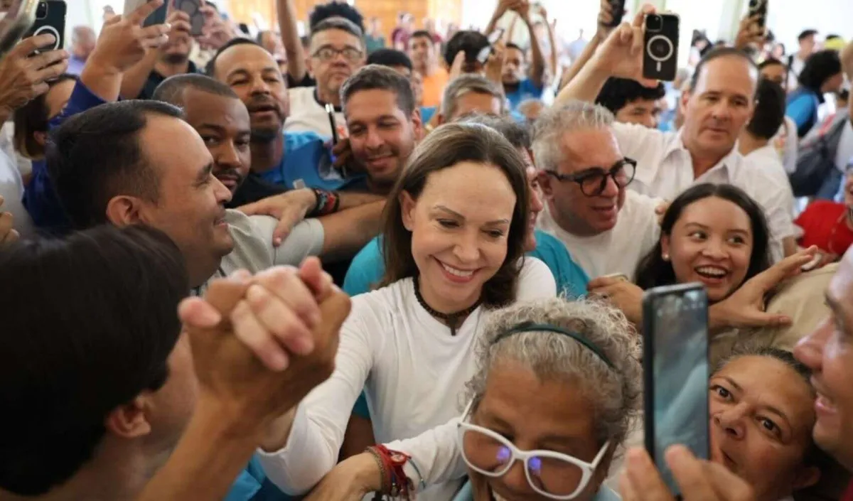La primera aparición de María Corina Machado en Venezuela tras su regreso y las palabras de Trump