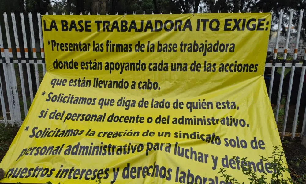 Piden trabajadores del ITQ asamblea