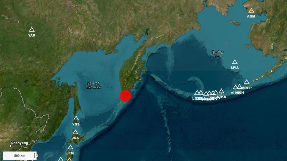 Sismo de magnitud 6.9 sacude Kamchatka, al oriente de Rusia