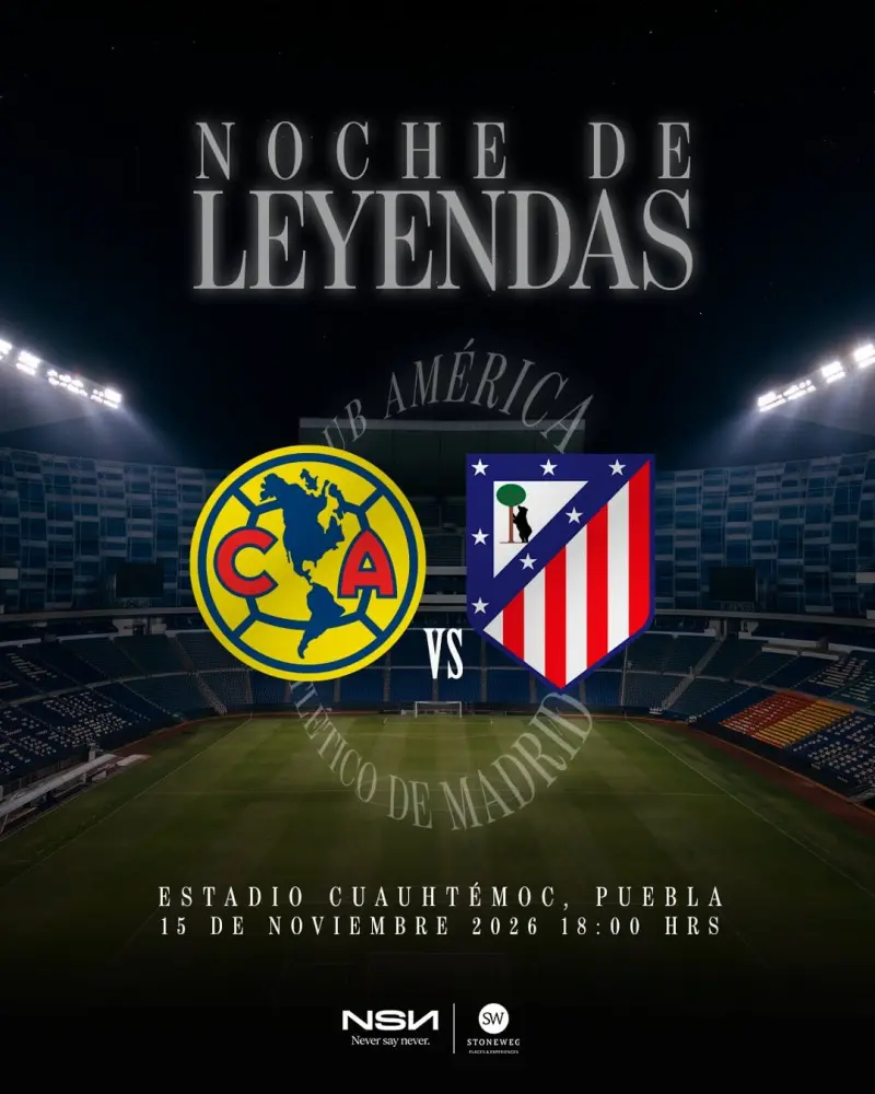 El Estadio Cuauhtémoc será el escenario para recibir a las Leyendas del Club América y del Atlético de Madrid