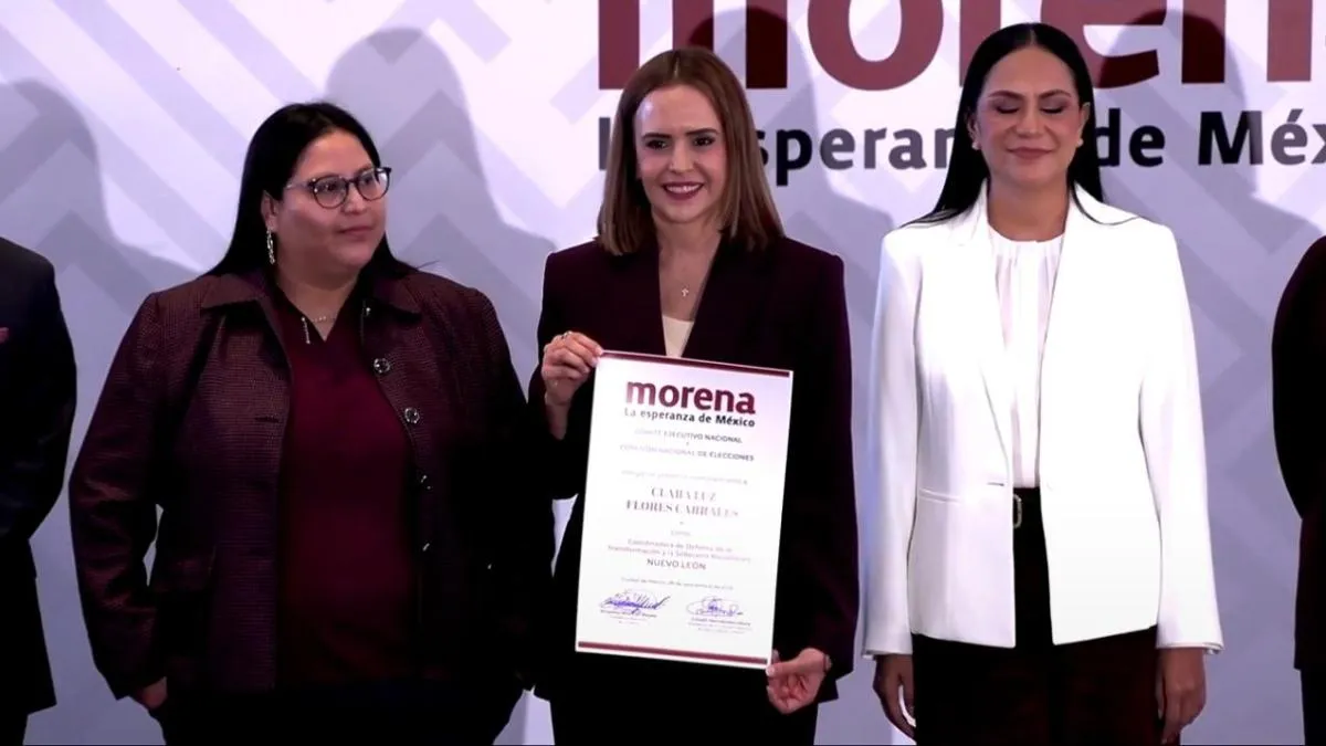 Clara Luz Flores es la coordinadora de Morena en Nuevo León para 2027