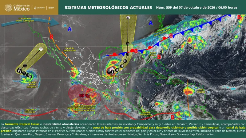 Se forma tormenta tropical Isaías en el Golfo de México