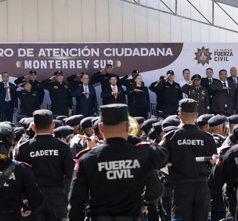 Con nuevos cadetes, Fuerza Civil refuerza seguridad en Nuevo León