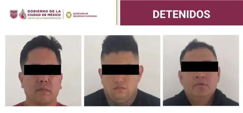 Detienen a tres hombres con armas por robo a casa en Iztapalapa