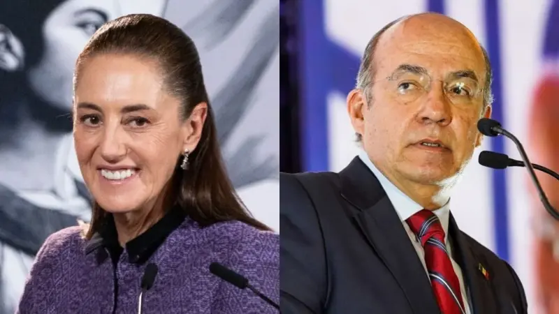 Sheinbaum ironiza sobre Calderón, él convoca a opositores