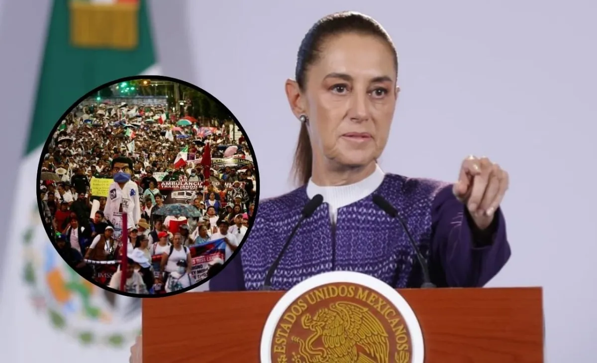 Sheinbaum promete resolver demandas de trabajadores del IMSS y anuncia plan para atender desabasto, plazas y condiciones laborales